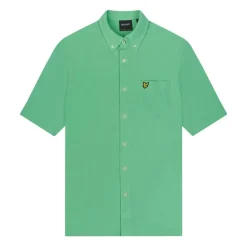 Shirts*Lyle And Scott Short Sleeve Pique Shirt in Green