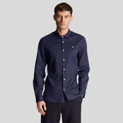 Shirts*Lyle And Scott Slim Fit Poplin Shirt in Navy