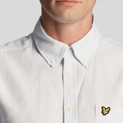 Shirts*Lyle And Scott Stripe Oxford Shirt in Blue-White