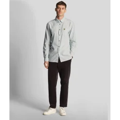 Shirts*Lyle And Scott Stripe Oxford Shirt in Green White