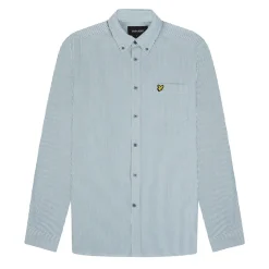 Shirts*Lyle And Scott Stripe Oxford Shirt in Green White