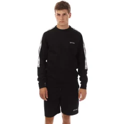 Sweatshirts*Lyle And Scott Tape Crewneck Sweatshirt in Black
