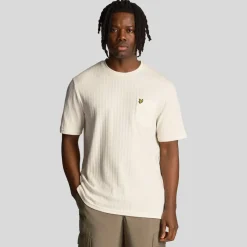 T-Shirts And Vests*Lyle And Scott Textured Stripe T-Shirt in White