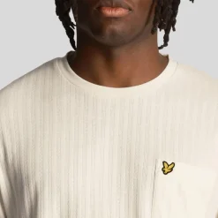 T-Shirts And Vests*Lyle And Scott Textured Stripe T-Shirt in White