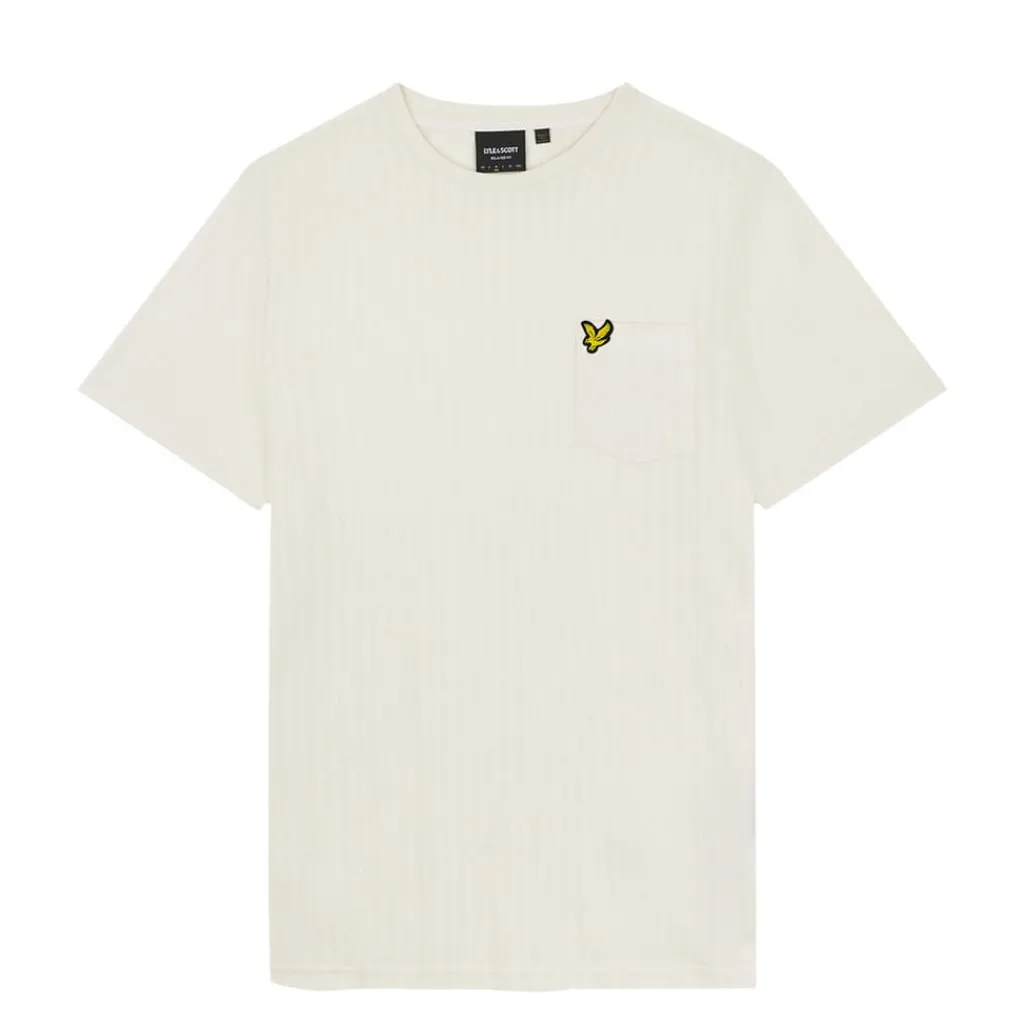 T-Shirts And Vests*Lyle And Scott Textured Stripe T-Shirt in White