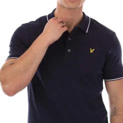 Polo Shirts*Lyle And Scott Tipped Polo Shirt in Navy-White