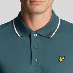 Polo Shirts*Lyle And Scott Tipped Polo Shirt in Green White