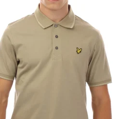 Polo Shirts*Lyle And Scott Tonal Tipped Polo Shirt in Beige