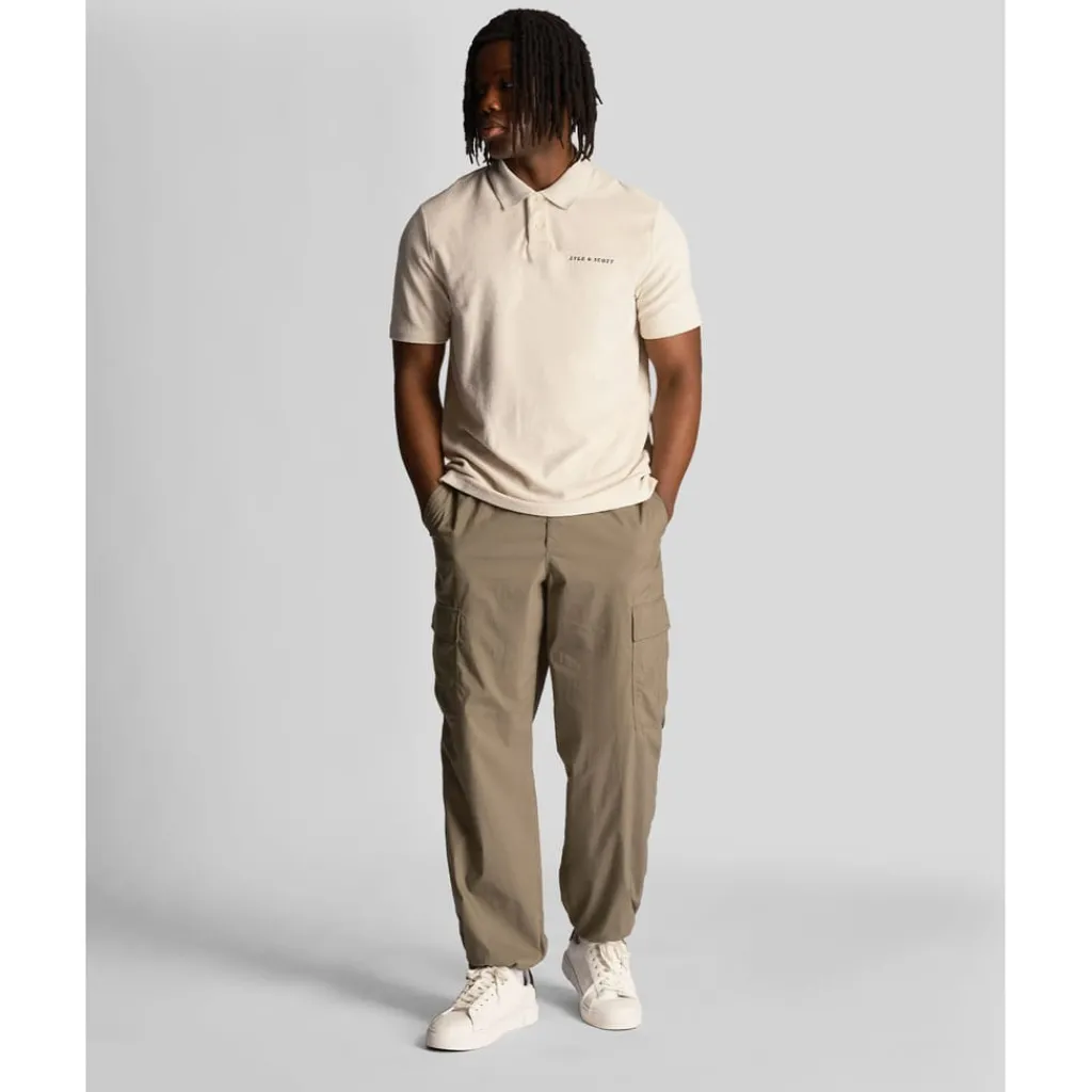 Polo Shirts*Lyle And Scott Towelling Polo Shirt in Cream