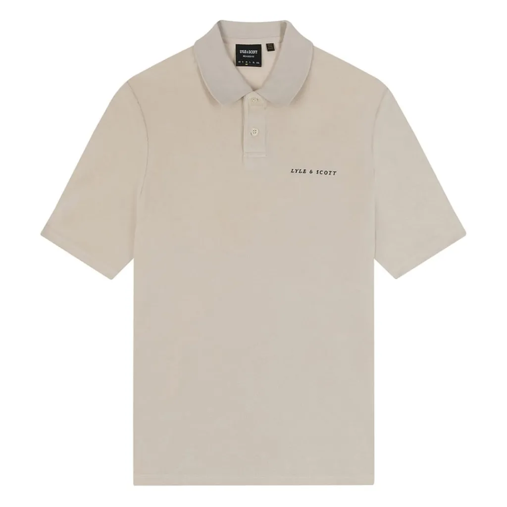 Polo Shirts*Lyle And Scott Towelling Polo Shirt in Cream