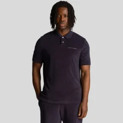 Polo Shirts*Lyle And Scott Towelling Polo Shirt in Navy