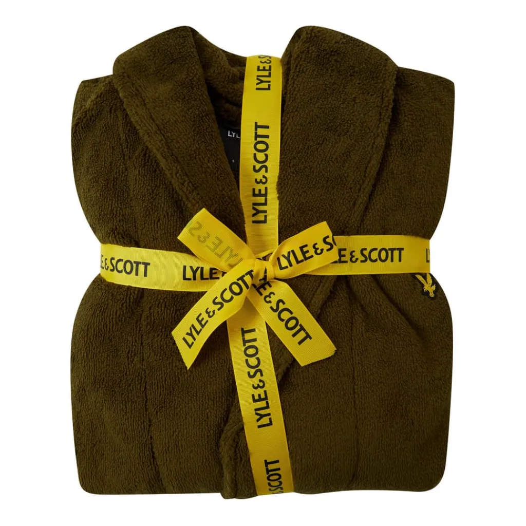 Underwear And Socks*Lyle And Scott Towelling Dressing Gown in Green