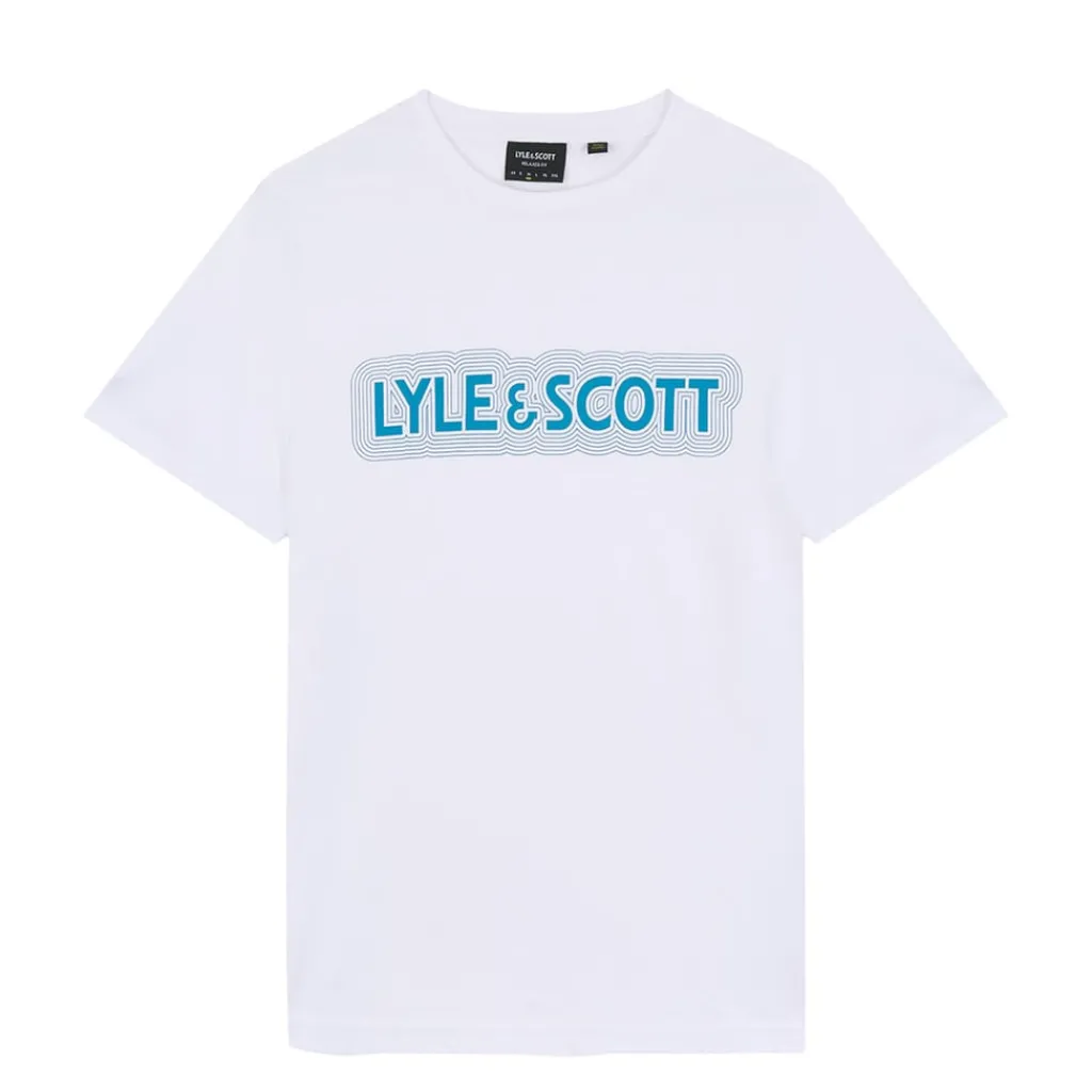 T-Shirts And Vests*Lyle And Scott Vibrations Print T-Shirt in White