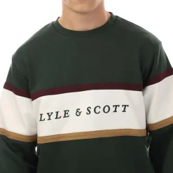 Sweatshirts*Lyle And Scott Volley Stripe Sweatshirt in Green