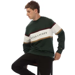 Sweatshirts*Lyle And Scott Volley Stripe Sweatshirt in Green