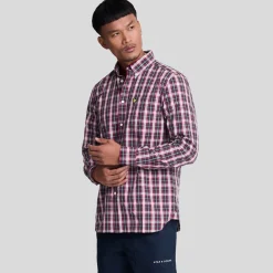 Shirts*Lyle And Scott Washed Check Poplin Shirt in Navy