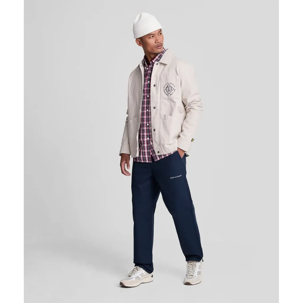 Shirts*Lyle And Scott Washed Check Poplin Shirt in Navy
