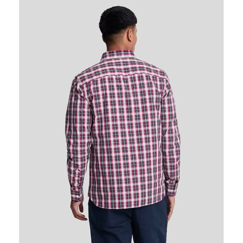 Shirts*Lyle And Scott Washed Check Poplin Shirt in Navy