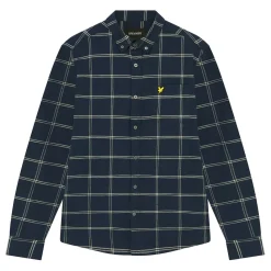 Shirts*Lyle And Scott Windowpane Shirt in Navy