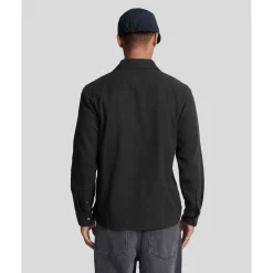 Shirts*Lyle And Scott Worsted Twill Shirt in Black