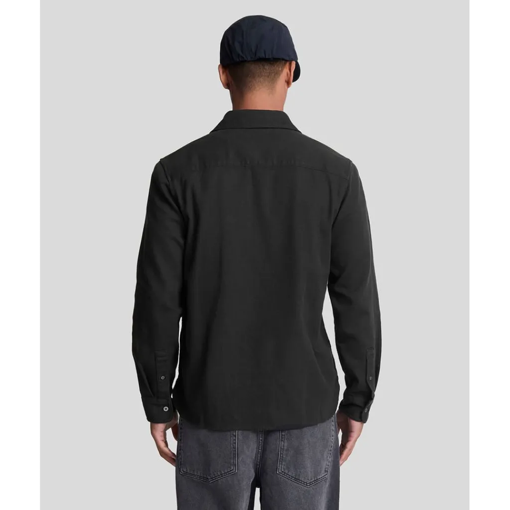 Shirts*Lyle And Scott Worsted Twill Shirt in Black