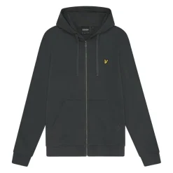 Hoodies*Lyle And Scott Zip Through Hoodie in Gunmetal