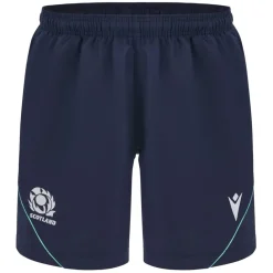 Fitness And Gym Shorts*Macron Scotland Rugby Union Bermuda Travel Shorts 2024 Adults in Blue