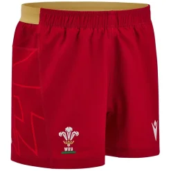 Fitness And Gymwear|Fitness And Gym Shorts*Macron Welsh Pathfinder Rugby Union Shorts 2024 Adults in Red