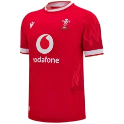 Football And Rugby Clothing*Macron Welsh Rugby Union Home Shirt 2024 Adults in Red