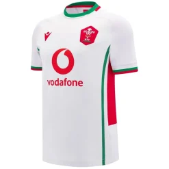 Football And Rugby Clothing*Macron Welsh Rugby Union Authentic Away Shirt 2024 Adults in White