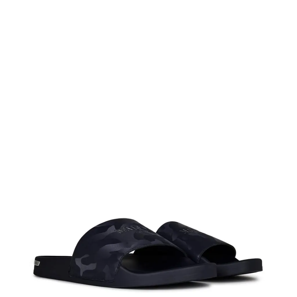 Beach Shoes*Mallet Camouflage Sliders in Blue