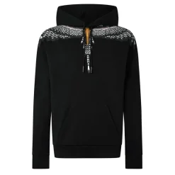 Hoodies*Marcelo Burlon GRIZZLY WINGS Hooded Large Genie Sweatshirt in Black