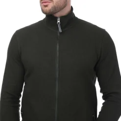 Sweatshirts*Mercery Amonwoods Waffle Zip Through Sweatshirt in Khaki