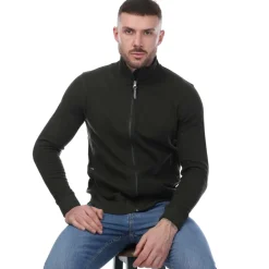 Sweatshirts*Mercery Amonwoods Waffle Zip Through Sweatshirt in Khaki