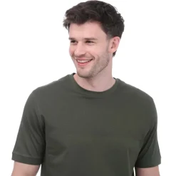 T-Shirts And Vests*Mercery Lacer Micro Stitch Split T-Shirt in Green
