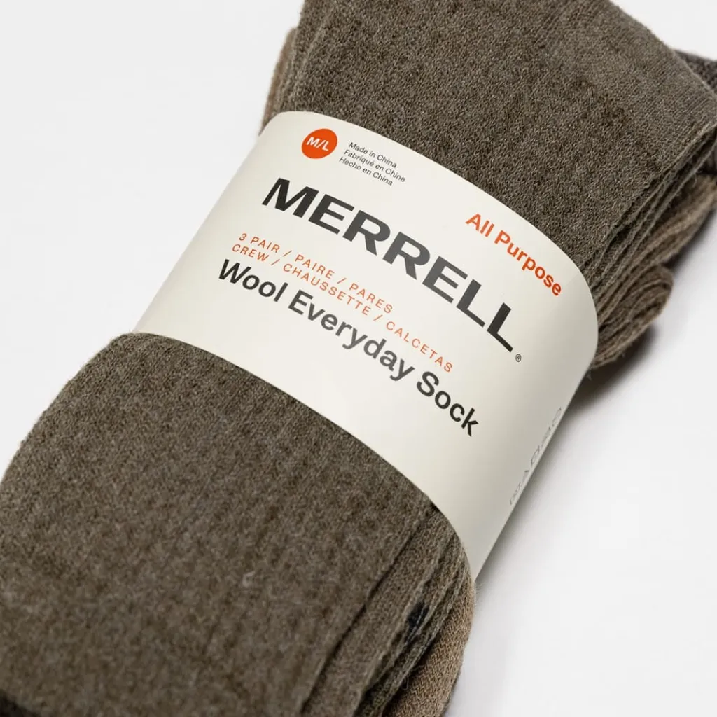 Underwear And Socks*Merrell Wool Everyday Crew 3pk in Multi