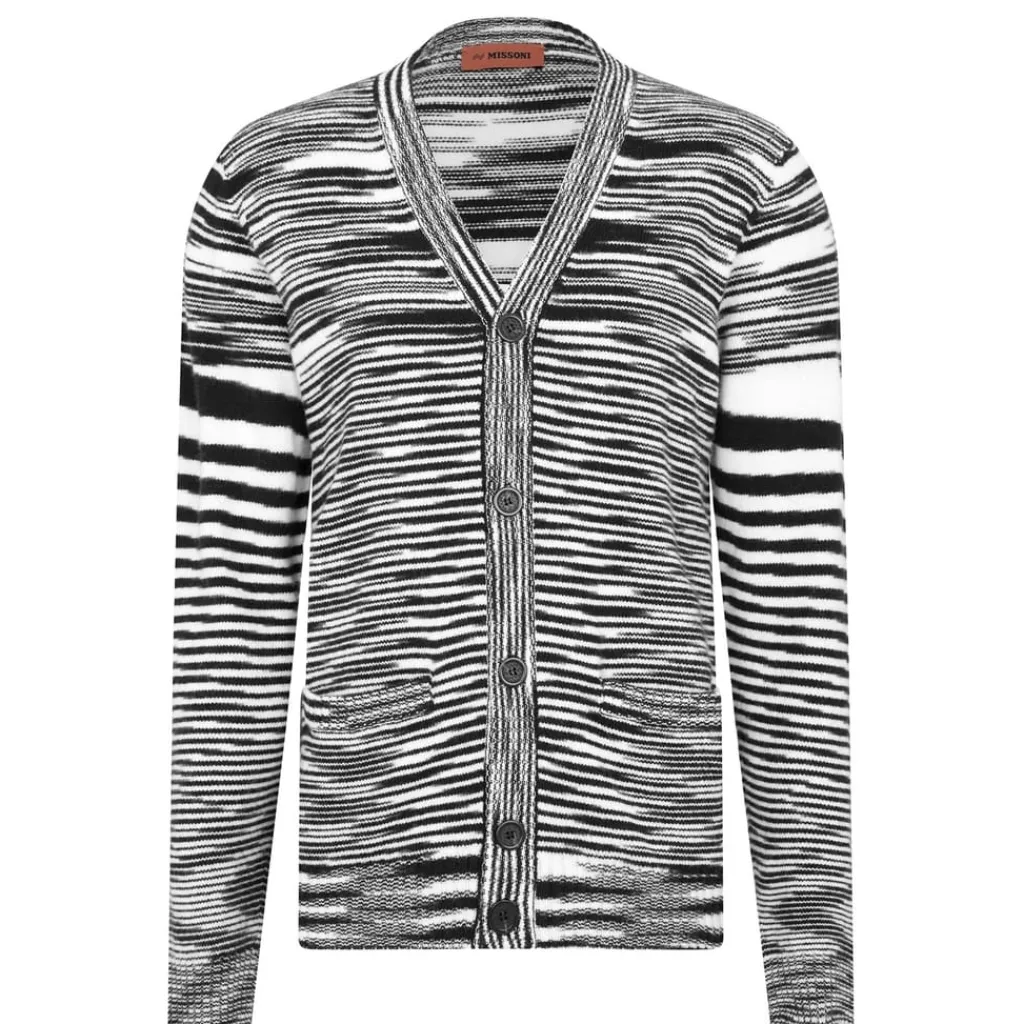 Knitwear*Missoni Striped Cardigan in Black