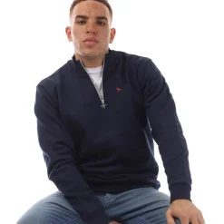 Sweatshirts*Modern Amusement The Pier Zip Funnel Neck Sweatshirt in Navy