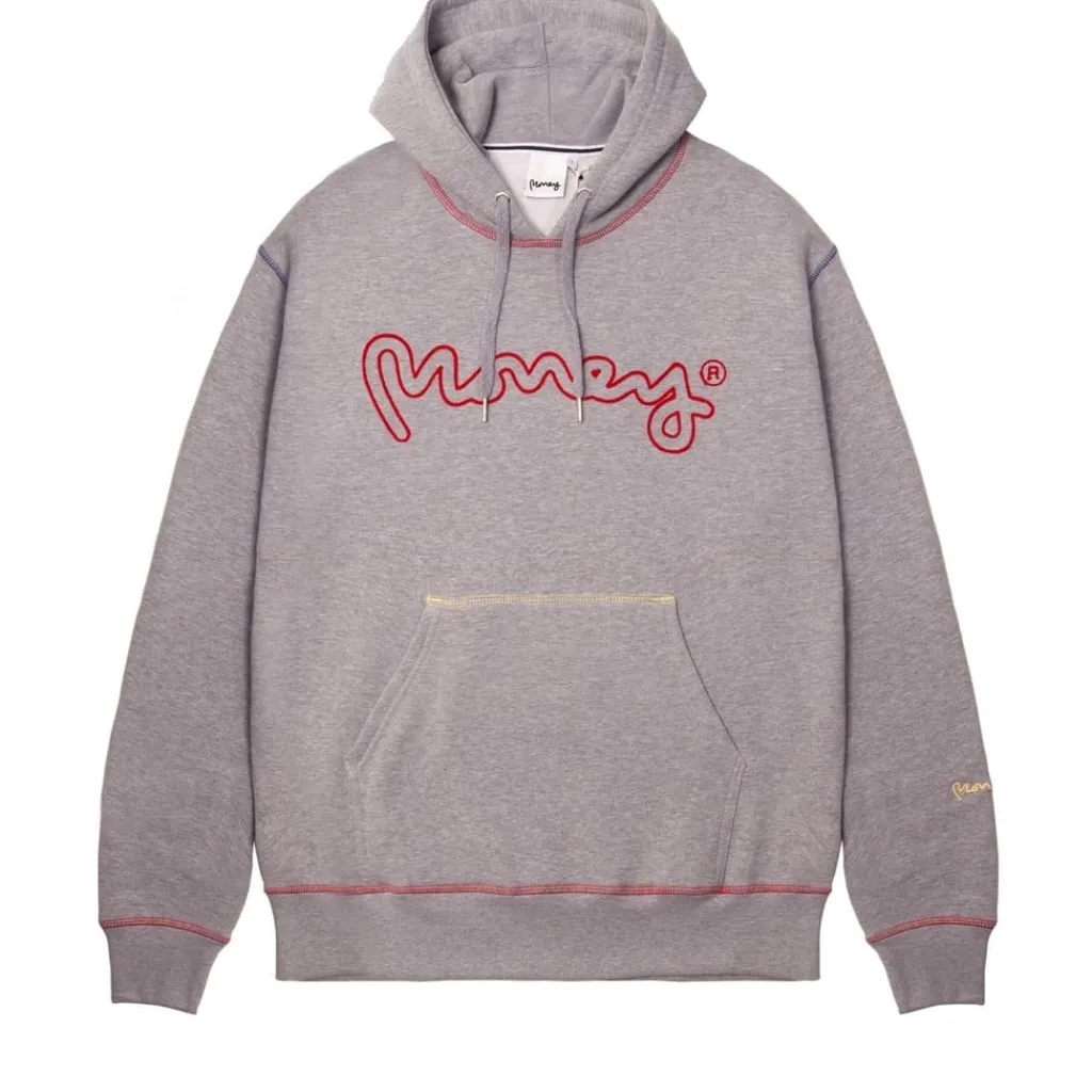 Hoodies*Money Contrast Stitch Hood in Grey