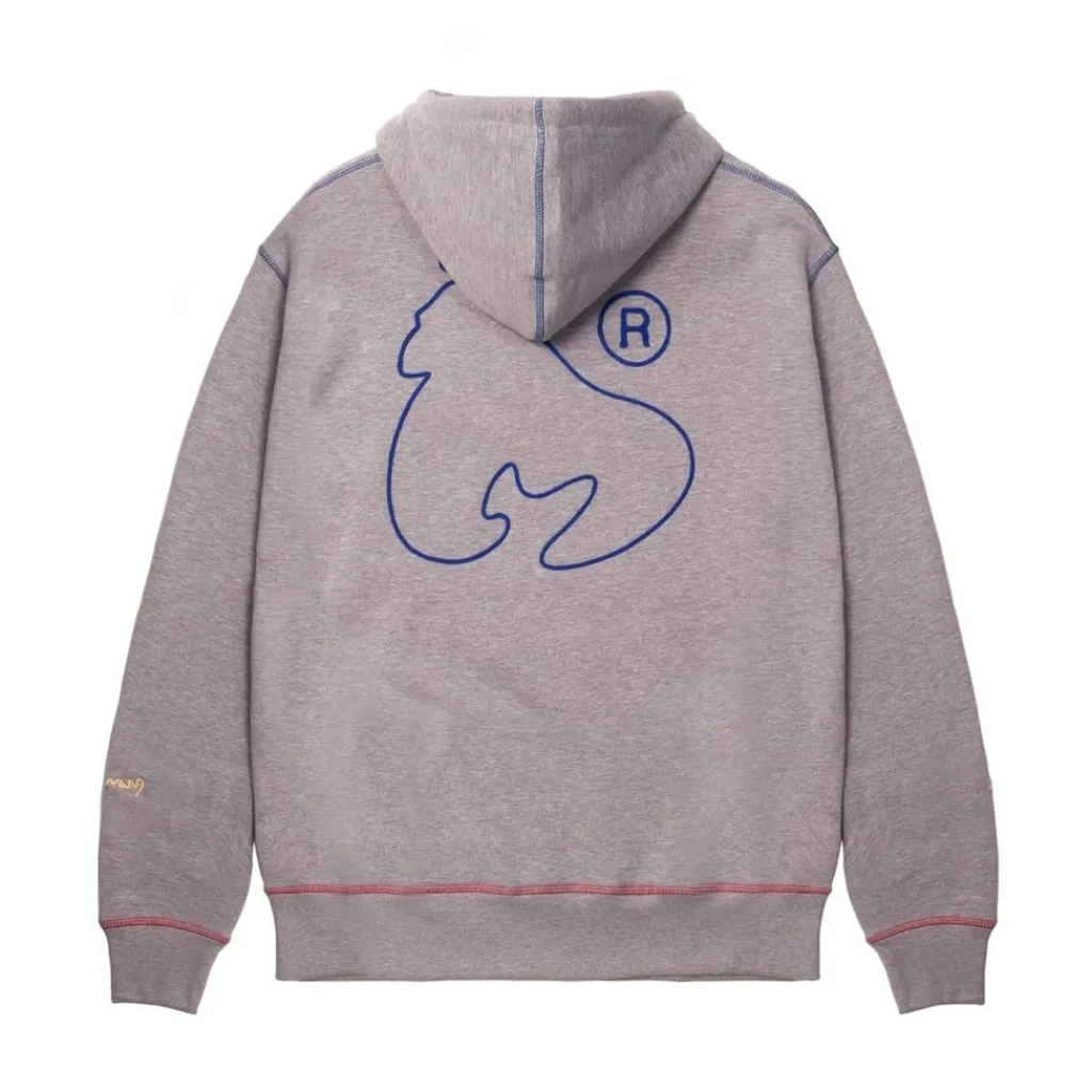 Hoodies*Money Contrast Stitch Hood in Grey