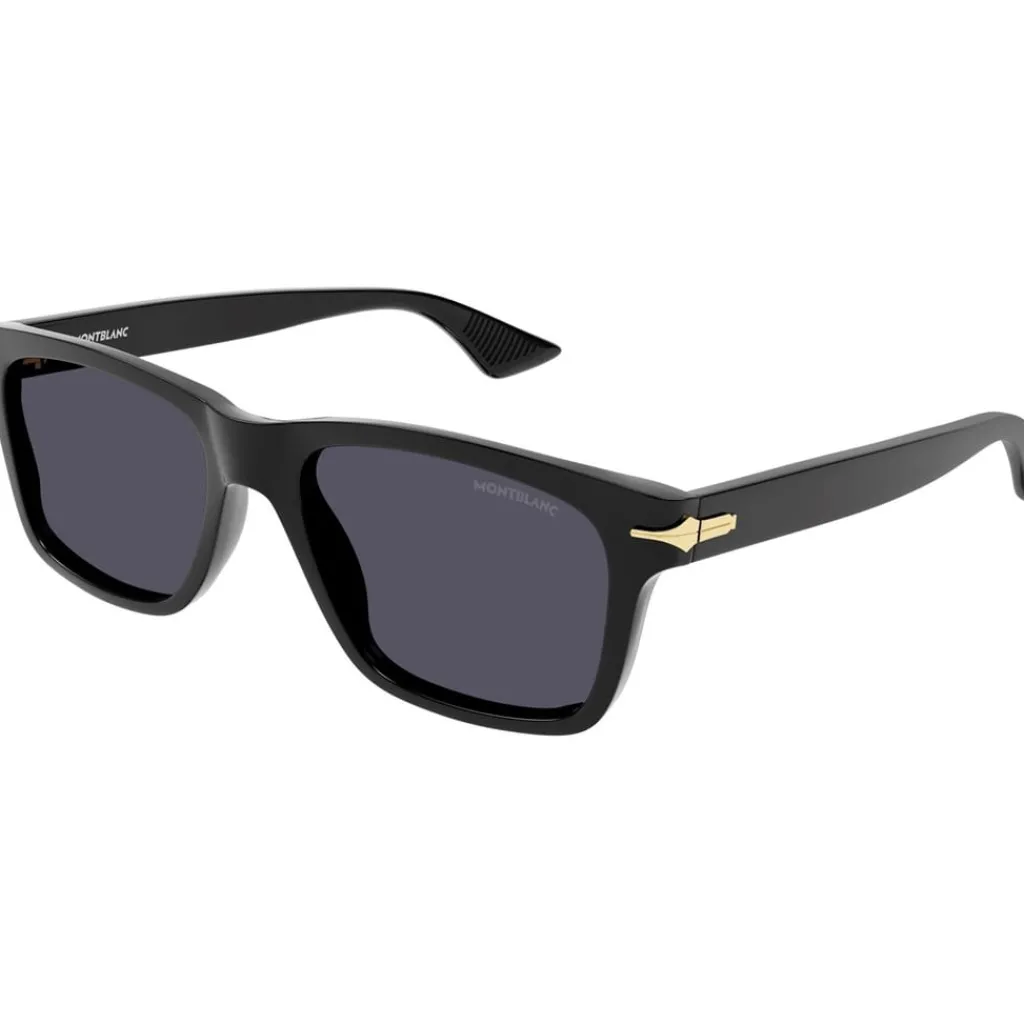 Sunglasses*Montblanc Rectangle Sunglasses in Black