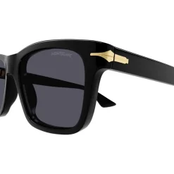 Sunglasses*Montblanc Rectangle Sunglasses in Black