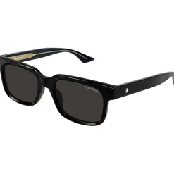 Sunglasses*Montblanc Rectangle Sunglasses in Black