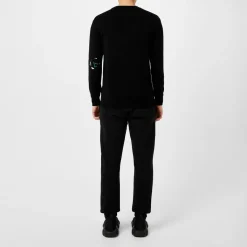 Knitwear*Moschino Paint Knit Sweatshirt in Black
