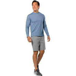 Fitness And Gym Tops*Nathan Dash L Sleeve in Blue