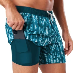 Fitness And Gym Shorts*Nathan Ess Short 7in in Blue