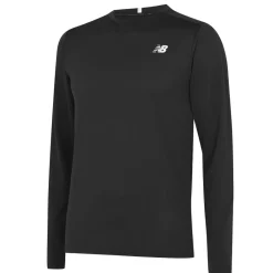 Fitness And Gymwear*New Balance Mens Balance Core Run Long Sleeve T-Shirt in Black