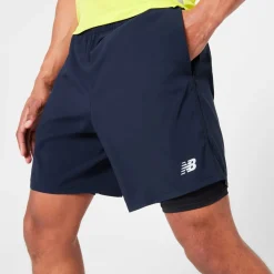 Fitness And Gym Shorts|Fitness And Gymwear*New Balance Mens Balance 2 In 1 7 Inch Running Shorts in Blue