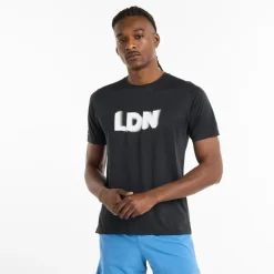 Fitness And Gym Tops*New Balance Mens Balance Ath Ss Bk Smal Running Top in Black