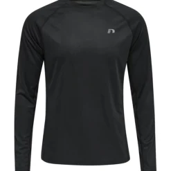 Fitness And Gym Tops*Newline Crew Neck Long Sleeve Regular Fit Tee in Black